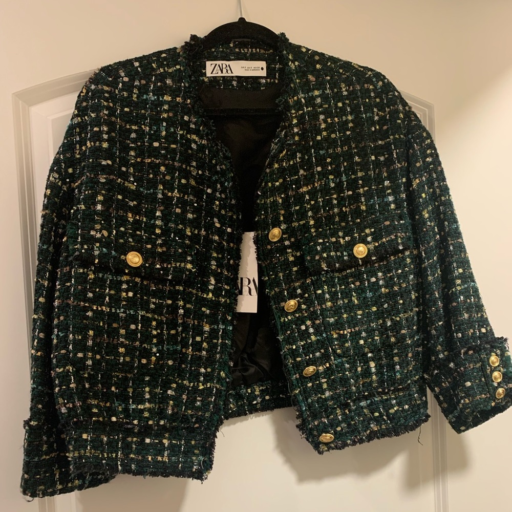 BRAND NEW Zara Tweed Coat